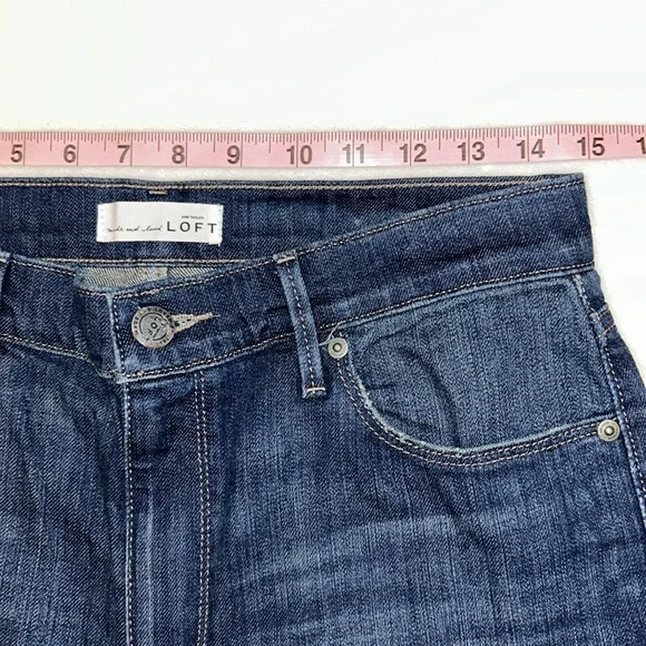 New LOFT High Waist Straight Crop Jeans Size 8 (29) - Picture 5 of 7